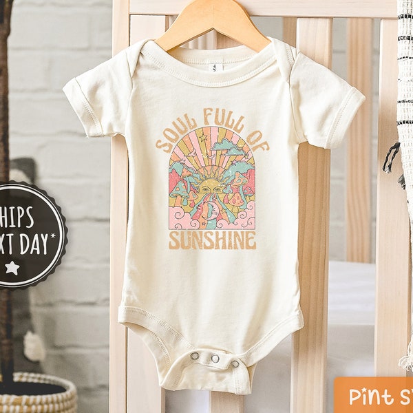 Soul Full of Sunshine Baby Onesie® - Cute Boho Bodysuit - Retro Baby Onesie®