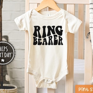 Ring Bearer Baby Onesie® - Cute Wedding Day Onesie® - Cute Ring Bearer Wedding Party Bodysuit