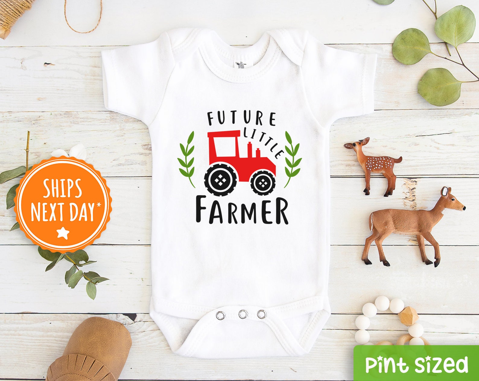 Future Farmer Baby Onesie® Cute Tractor Onesie® Country Boy Etsy