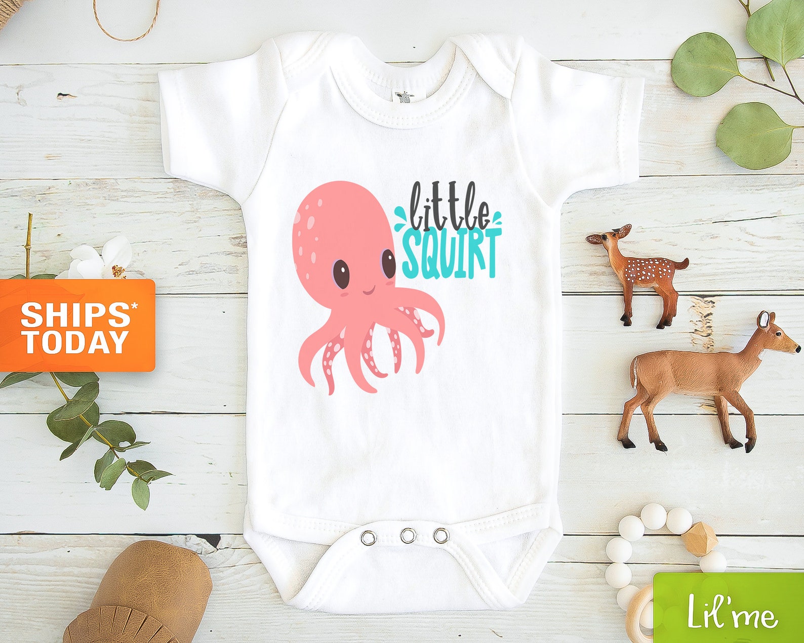 Little Squirt Baby Onesie® Cute Squid Onesie® Hipster Baby | Etsy