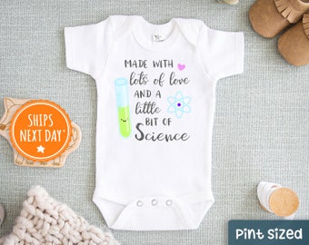 IVF Onesie® - Made with Love and Science Onesie® - Cute In Vitro Fertilization Baby Onesie®