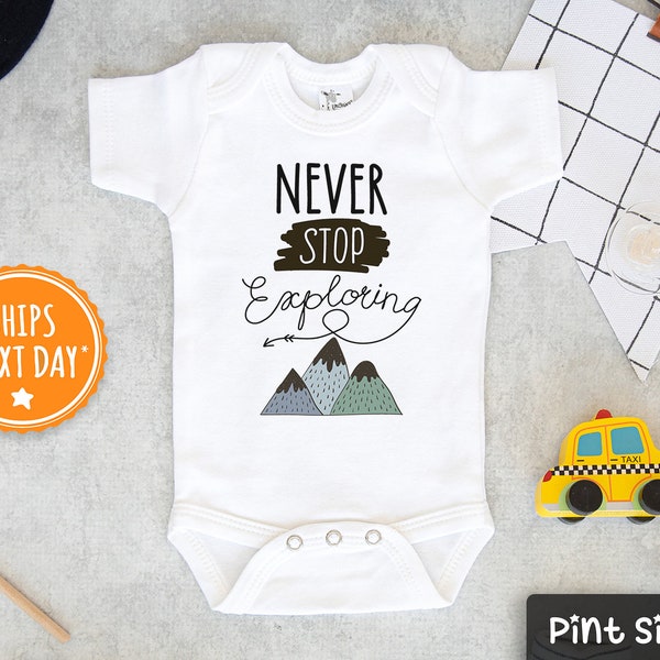 Never Stop Exploring Onesie® - Adventure is Out There Onesie® - Boho Baby Clothes- Camping Onesie- Hipster Baby Clothes