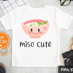 Miso Cute Shirt Pink Girl - Chinese Shirt - Funny Kids Tee- Sushi Shirt- Food Pun Shirt