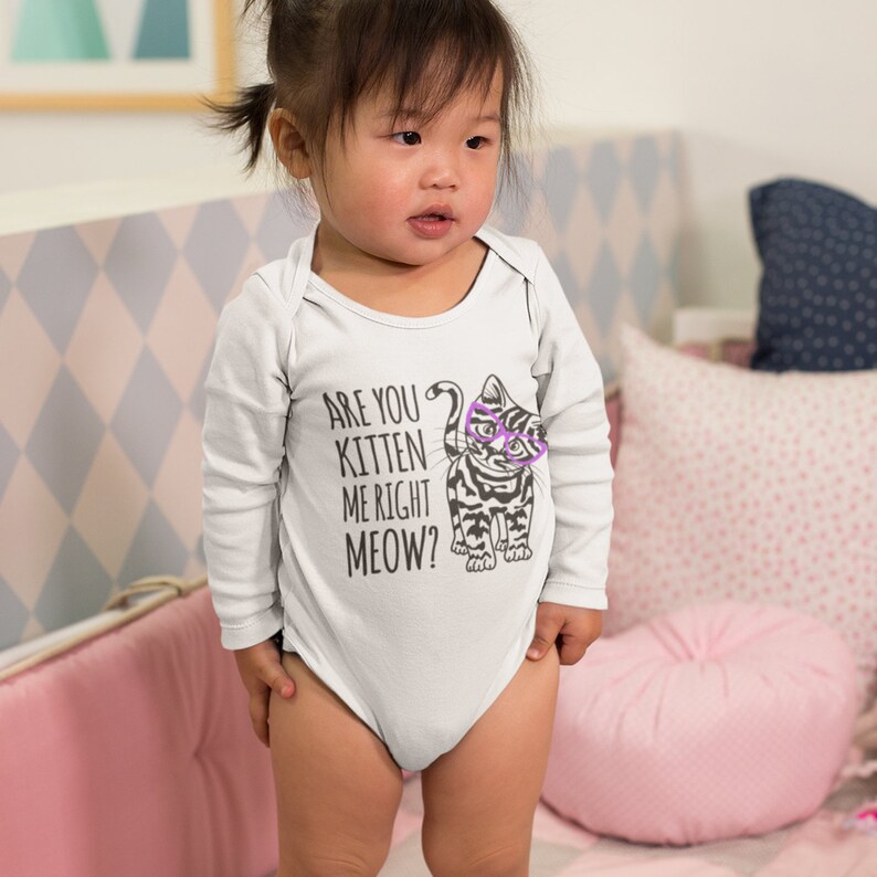 Cat Onesie® Are You Kitten Me Right Meow Baby Onesie® Cat Etsy