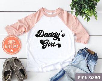 Daddy's Girl Toddler Shirt - Father's Day Kids Shirt - Cute Father's Day Baseball Tee - Fathers Day Gift