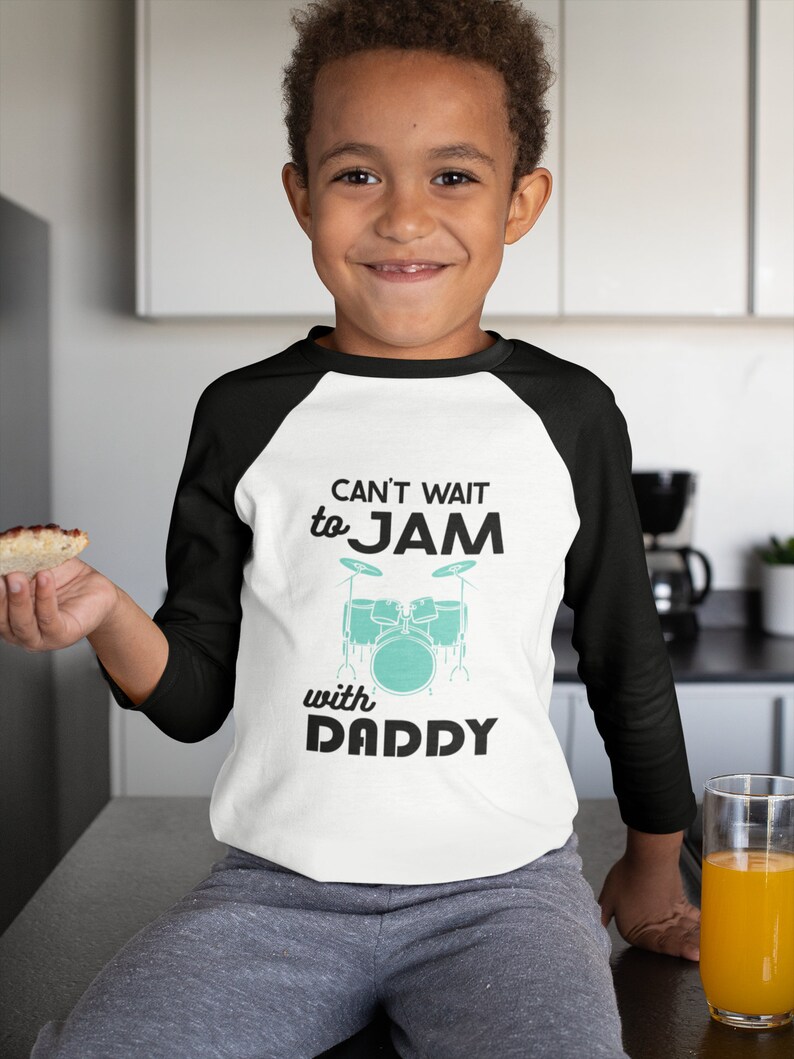 Jam With Daddy Boys Raglan Rock Toddler Shirt Band Member Etsy