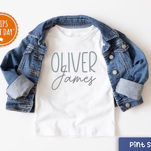 Personalized Name Boy Shirt - Personalized Boy Name Kids Shirt - Custom Boy shirt- Name Baseball Tee