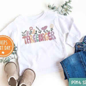Threenager Birthday Toddler Shirt - Retro Funny Third Birthday Kids Shirt - 3rd Birthday Gift