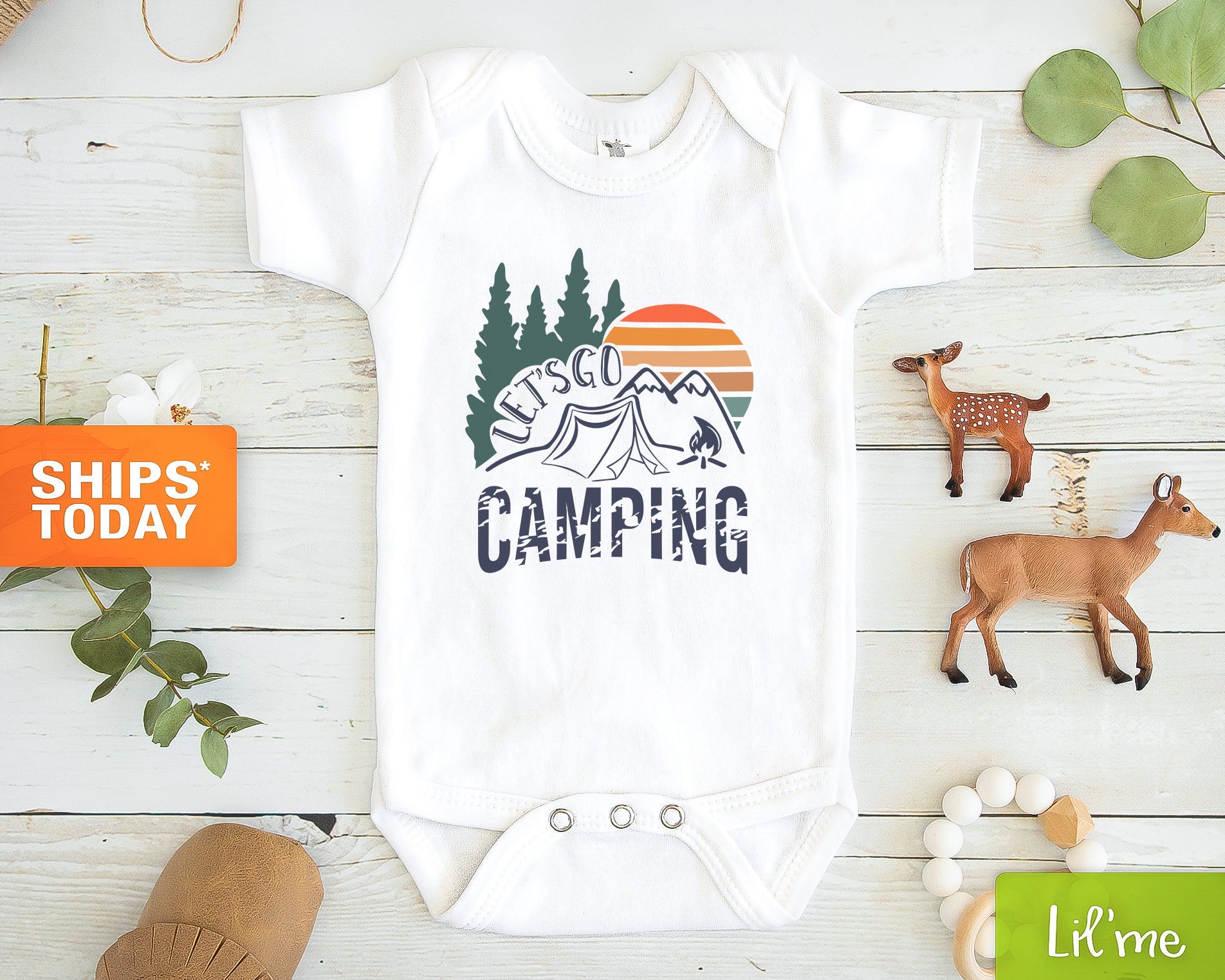 Let's Go Camping Toddler Shirt Little Camper Kids Shirt Etsy