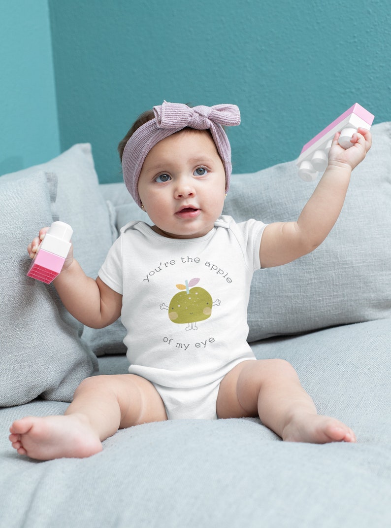 Apple Baby Onesie® Apple of My Eye Onesie® Modern Fruit Etsy