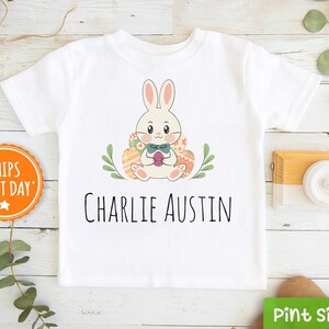 Personalized Name Bunny Raglan - Custom Name Shirt - Personalized Easter Toddler Shirt - Kids Easter Shirts