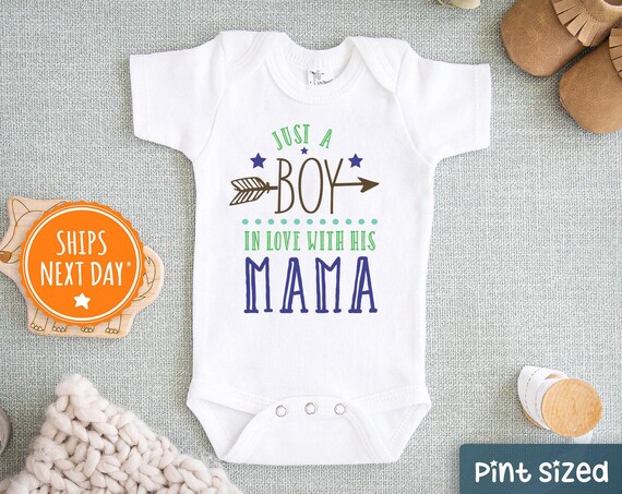 Mother's Day Shirt- Boys Mother's Day Tee- Just a Boy Who Loves His Mama Shirt