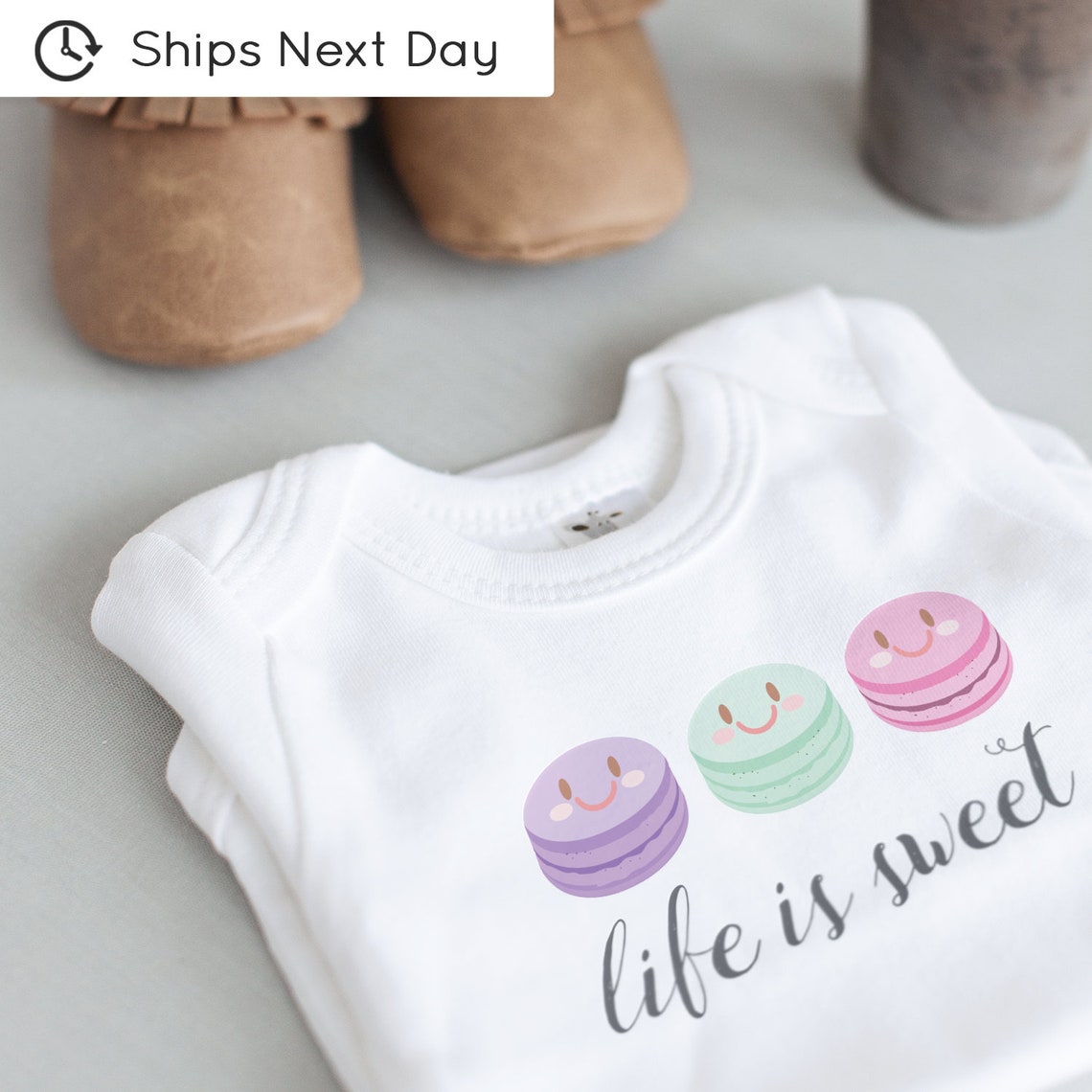 French Onesie® Cute Onesie® Baby Macaroon Baby Onesie® Etsy
