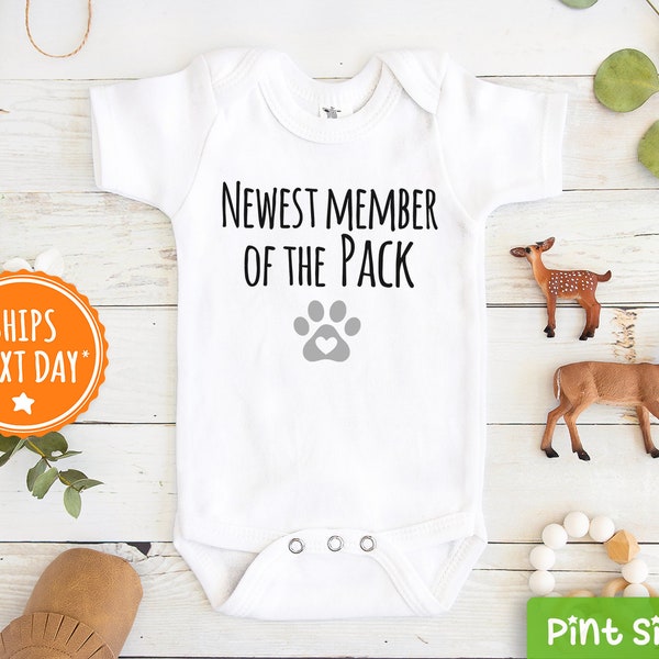 Newest Member of the Pack Baby Onesie® - Cute Announcement Bodysuit