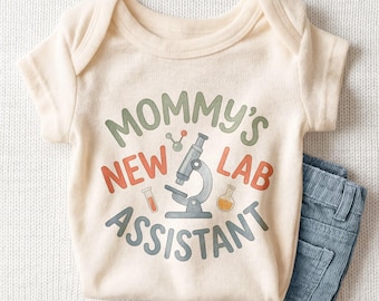 Mommy's New Lab Assistant Baby Onesie - Cute Science Baby Bodysuit