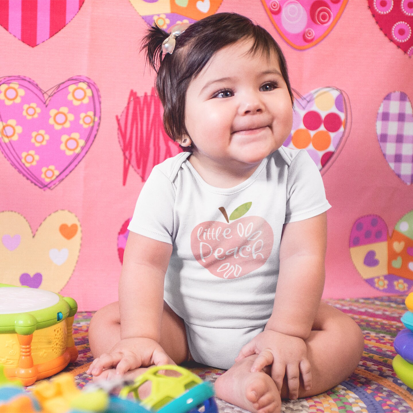 Peach Baby Onesie® Cute Little Peach Onesie® Hipster Baby Etsy