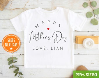 Personalized Mother's Day Kids Shirt- Cute Mother's Day Toddler Tee