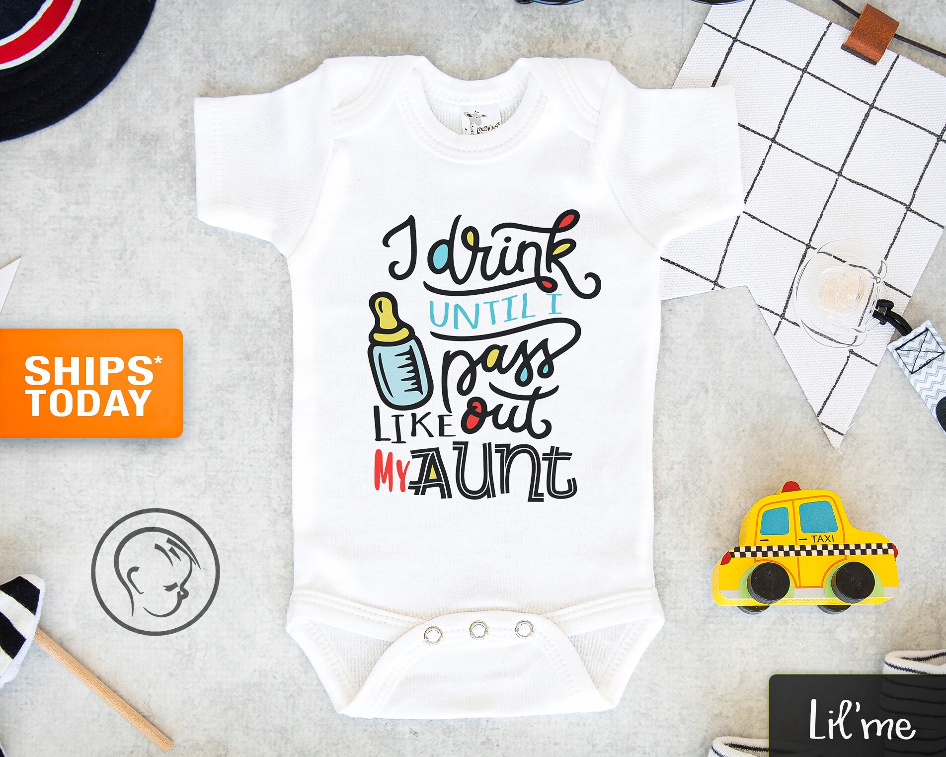 Aunt Onesie® - I drink until I pass out like my Aunt Baby Onesie® - F…