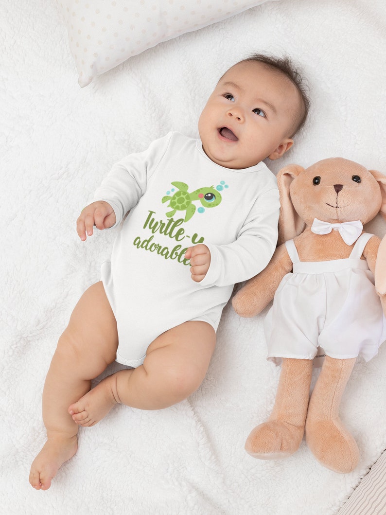 Turtley Adorable Onesie® Turtle Onesie® Baby Cute Turtle Etsy