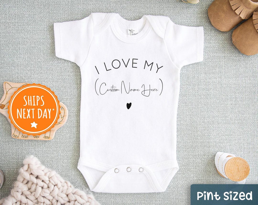 I Love My Custom Baby Onesie®- Cute I Love You Onesie® I Am so Loved  Bodysuit