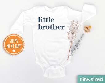 Little Brother Onesie®- Little Brother Baby Onesie®- Retro Little Brother Bodysuit - Cute Little Brother Gift