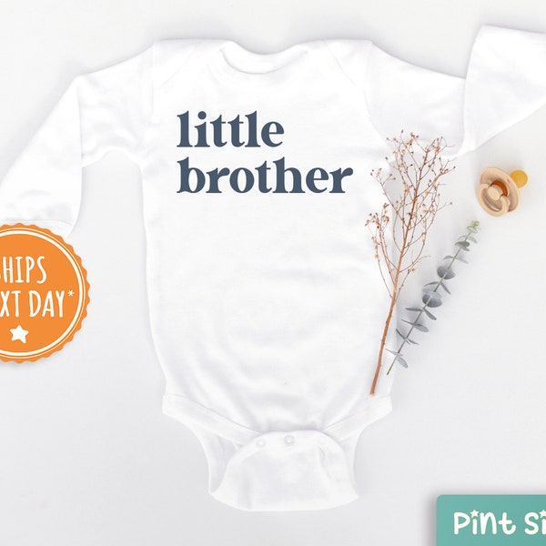 Little Brother Onesie®- Little Brother Baby Onesie®- Retro Little Brother Bodysuit - Cute Little Brother Gift