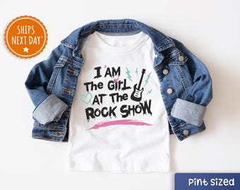 I Am The Girl At The Rock Show Shirt Funny Kids Tee Rock And Roll Natural Toddler Shirt Cute Natural Pullover Crewneck Sweatshirt