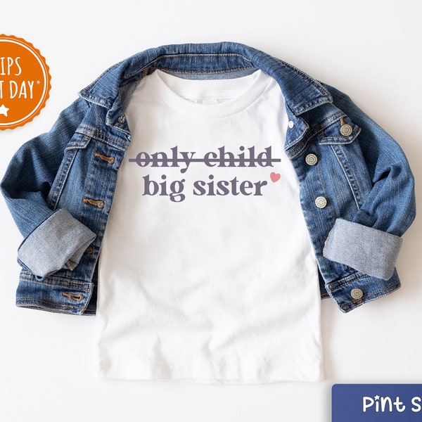 Big Sister Shirt - Cute Announcement Kids Shirt - Only Child Big Sister Shirt - Funny Big Sister Raglan