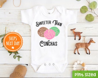 Mexican Baby Onesie® - Cute Sweeter Than Conchas Baby Bodysuit - Sweet Bread