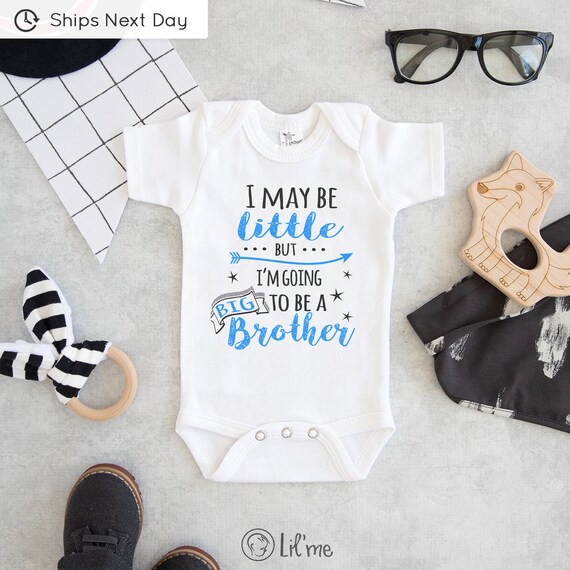 Threadrock Baby Boys Only Child to Big Brother Infant Bodysuit Pregnancy Reveal