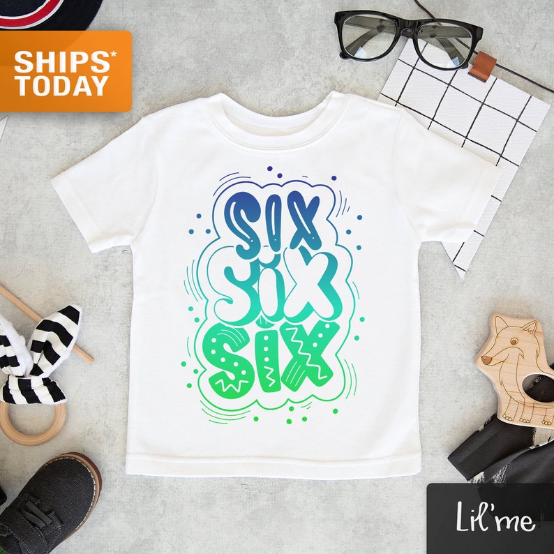 6th Birthday Baseball tee Sixth Birthday Boy shirt Sixth Birthday Boy Baseball Tee Six Birthday Shirt