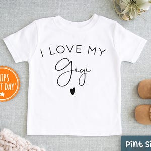 I Love My Gigi Kids Shirt - Grandma Toddler Shirt  - Cute Mothers Day Baseball Tee