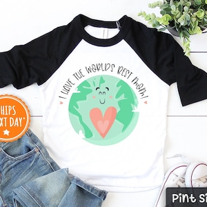 Mother&#39;s Day shirt - Worlds Greatest Mom Raglan - Cute Mother&#39;s Day Toddler Shirt