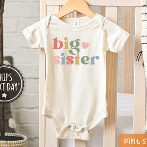 Big Sister Toddler Shirt Cute Announcement Kids Shirt Big Sister Gift image 6