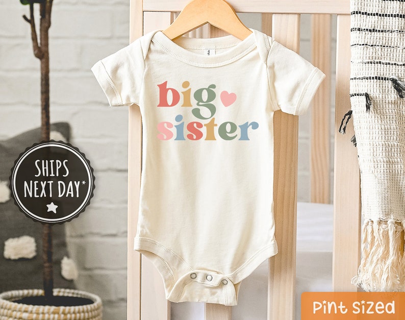 Big Sister Toddler Shirt Cute Announcement Kids Shirt Big Sister Gift image 6