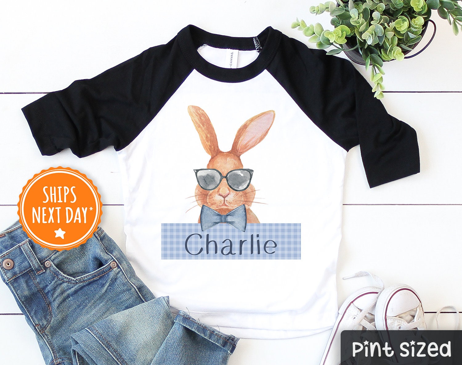Personalisiertes Namenshasen Kinder Sweatshirt - Peter Rabbit Junge Kleinkind Rundhalsausschnitt - Süßer Osterhasen Pullover