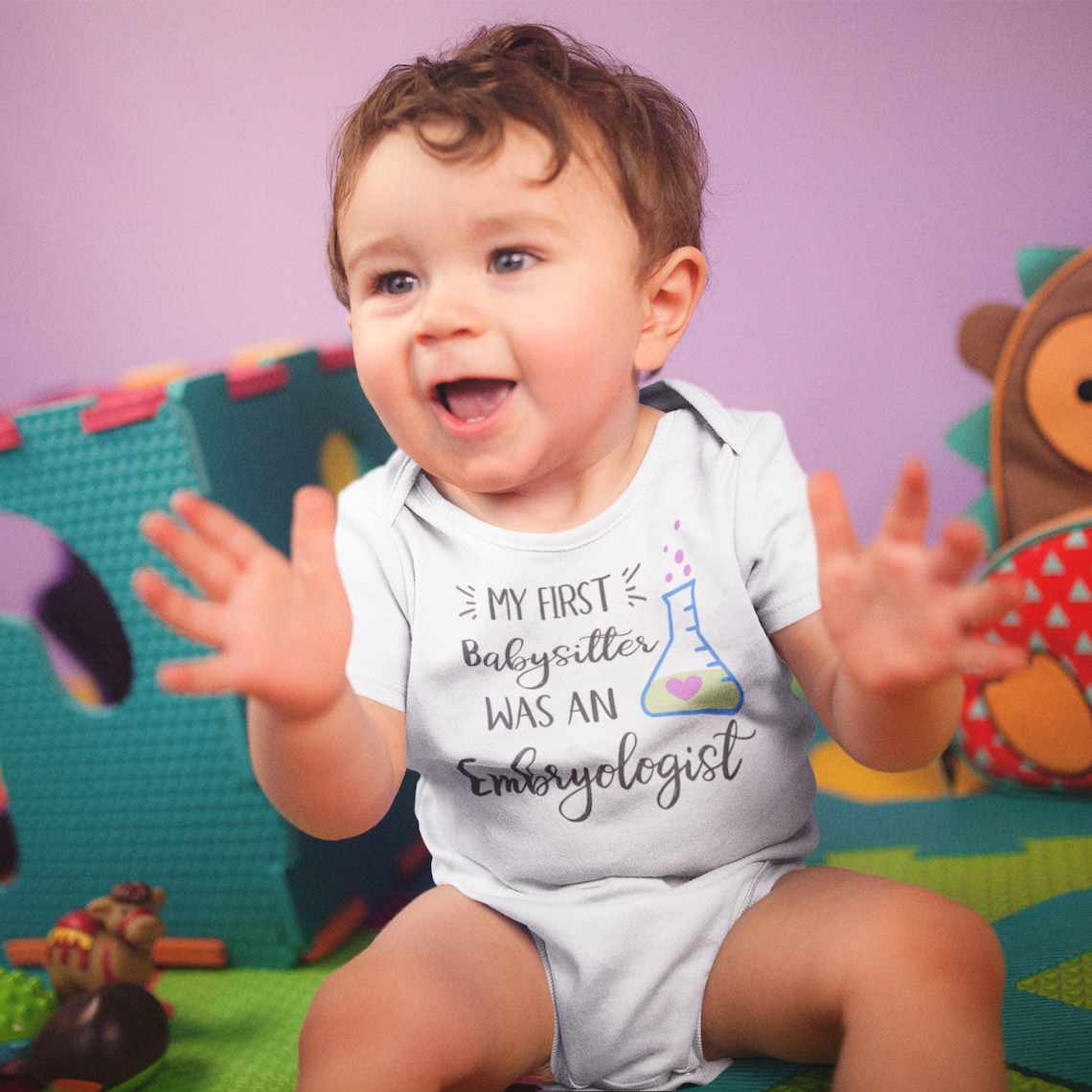 IVF Onesie® My First Babysitter Embryologist Onesie® Baby Etsy