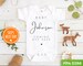 Personalized Last Name Announcement Baby Onesie® - Pregnancy Announcement Baby Onesie®-  Modern Announcement Onesies®- Baby Name Onesie® 
