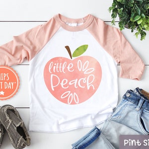 Peach Baby Onesie® Cute Little Peach Onesie® Hipster Baby Onesie® Cute Southern girl Onesie® Fruit Baby Onesie® Vegan Baby Onesie® image 3