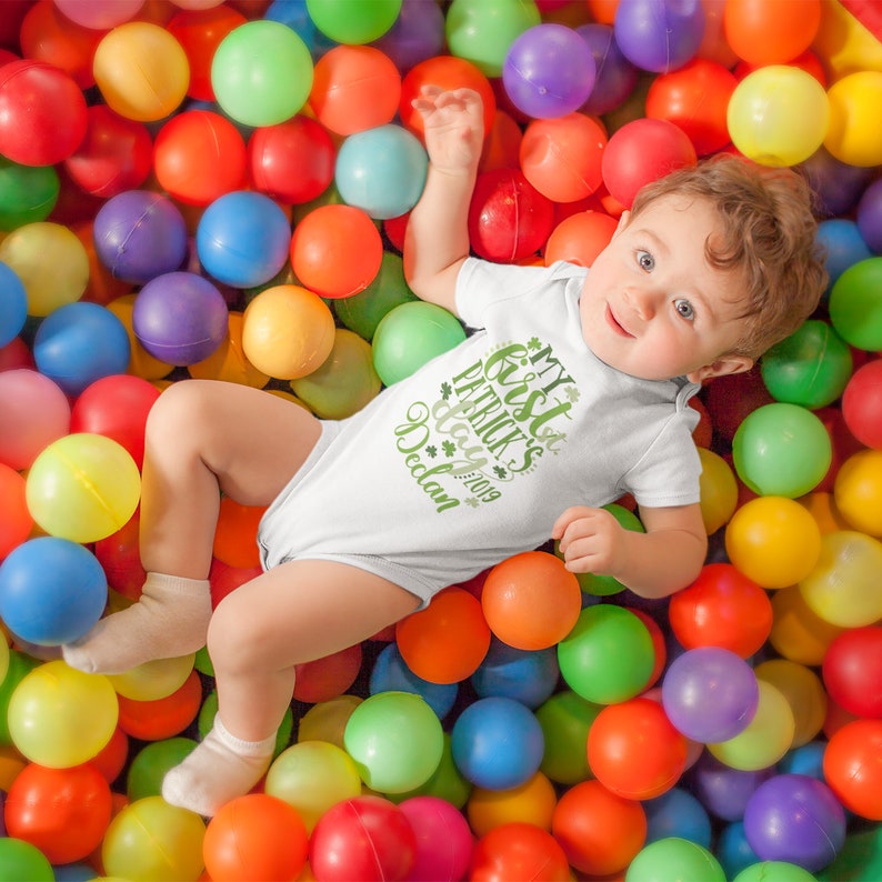 Patrick/'s Day 2019 Personalized St My First St Patrick/'s Day Onesie\u00ae Patrick/'s Day Baby Gift St