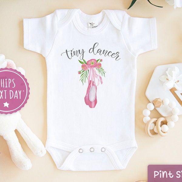 Tiny Dancer Onesie® - Cute Ballet Baby Onesie® - Boho Floral Bodysuit - Dancer Baby Onesie®