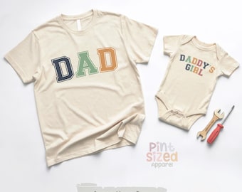 Daddy and Me Matching T-shirts - Daddy's Girl - Retro Daddy & Me Tees - Dada and Baby Matching Shirts - New Dad Shirt - Father's Day