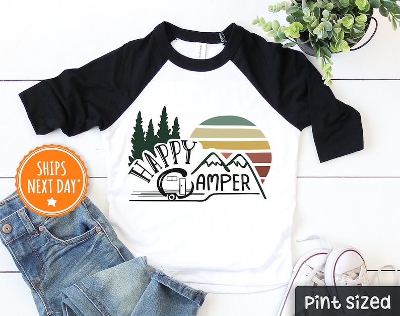 Happy Camper Baby Onesie® Natural Camping Bodysuit Little - Etsy