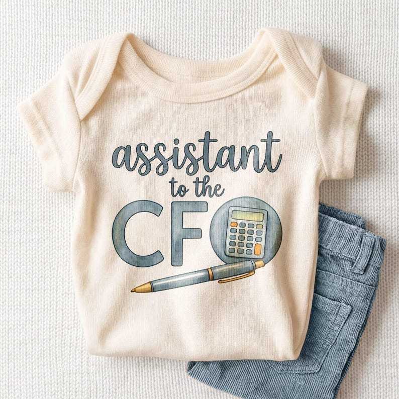 Assistant To The CFO Baby Onesie - Funny Accounting Gift Bodysuit Bild 1