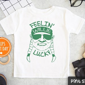 St. Patrick's Day Kids Shirt - Funny Willie Nelson Toddler Shirt - Feeling Really Lucky Pun