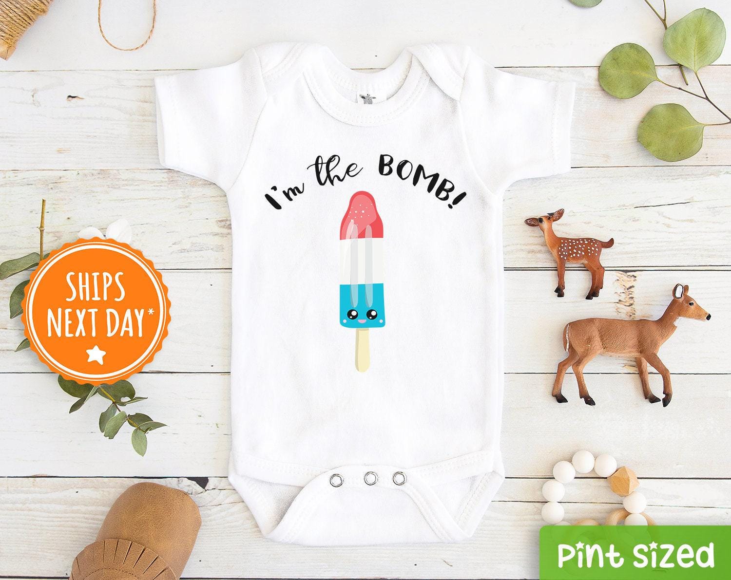 TATY Kids I'm The Bomb Long Sleeve Baby Infant One Piece...