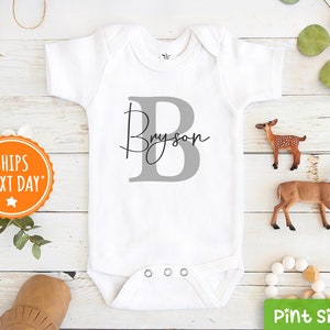 Personalized Name Baby Boy Onesie® - Personalized Boy Name Onesie® Custom Baby Boy- Name Onesie®