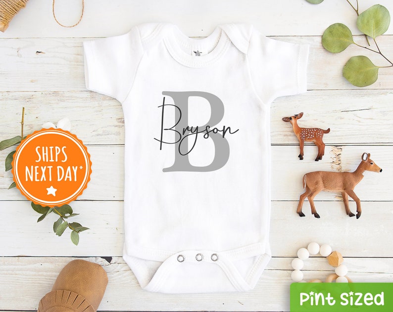 Personalized Name Baby Boy Onesie® - Personalized Boy Name Onesie® Custom Baby Boy- Name Onesie® 