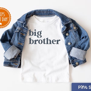 Big Brother Shirt - Cute Big Brother Toddler Shirt - Retro Big Brother Baseball tee - Vintage Big Bro Gift