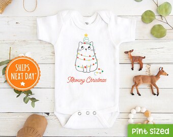 Moewy Christmas Baby Onesie® - Cute Christmas Onesie®- Kitty Cat Baby Onesie®